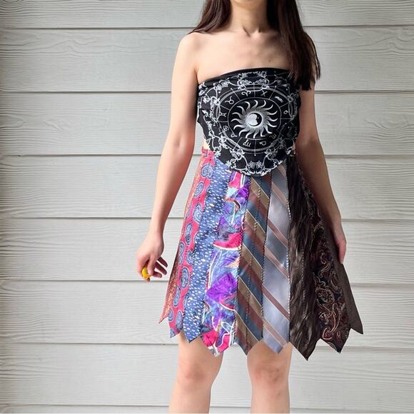 100% Silk Handmade Ties Skirt SKU 06181 - Picture 13 of 16